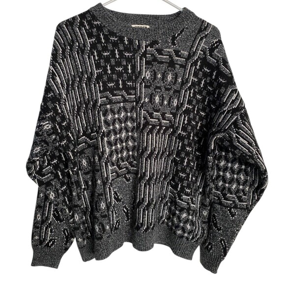 Upper Body Knit Sweater Abstract Geometric Paisley - Picture 1 of 7